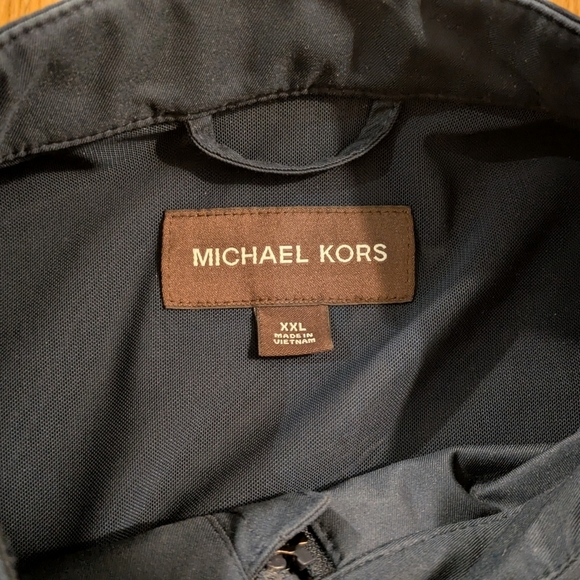 Michael Kors men's blue racer jacket Coat size xxl EUC Casual Business Classic - Picture 4 of 9